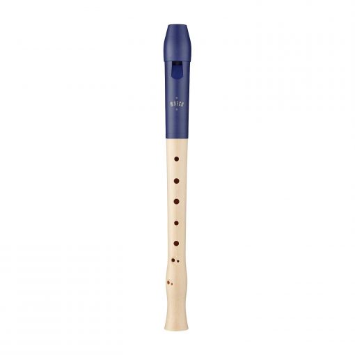 Moeck Flauto 1 Plus Blockflöte mit Doppellöcher Blau