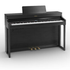 Roland E-Piano HP704 in der Farbe Charcoal Black Seite